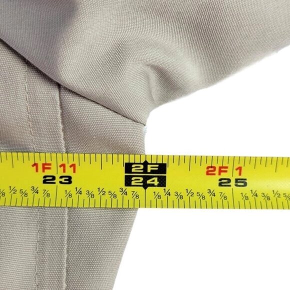 London Towne Trench Coat Men Size 40 Reg Khaki Zip Out Faux Fur Nylon Liner - Picture 13 of 15